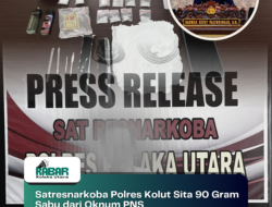 Satresnarkoba Polres Kolut Sita 90 Gram Sabu dari Oknum PNS
