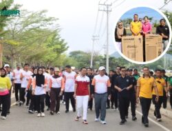 Ratusan Warga Kolaka Utara Antusias Ikuti Jalan Santai di Momen Perayaan HUT Bhayangkara ke-80