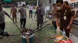 Kejari Kolaka Utara Musnahkan Barang Bukti Sabu hingga Senjata Tajam dari 19 Perkara Inkrah