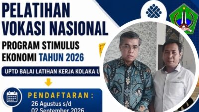 UPTD BLK Kolaka Utara Buka Pendaftaran Pelatihan Vokasi Nasional Reguler 1 Tahun 2026